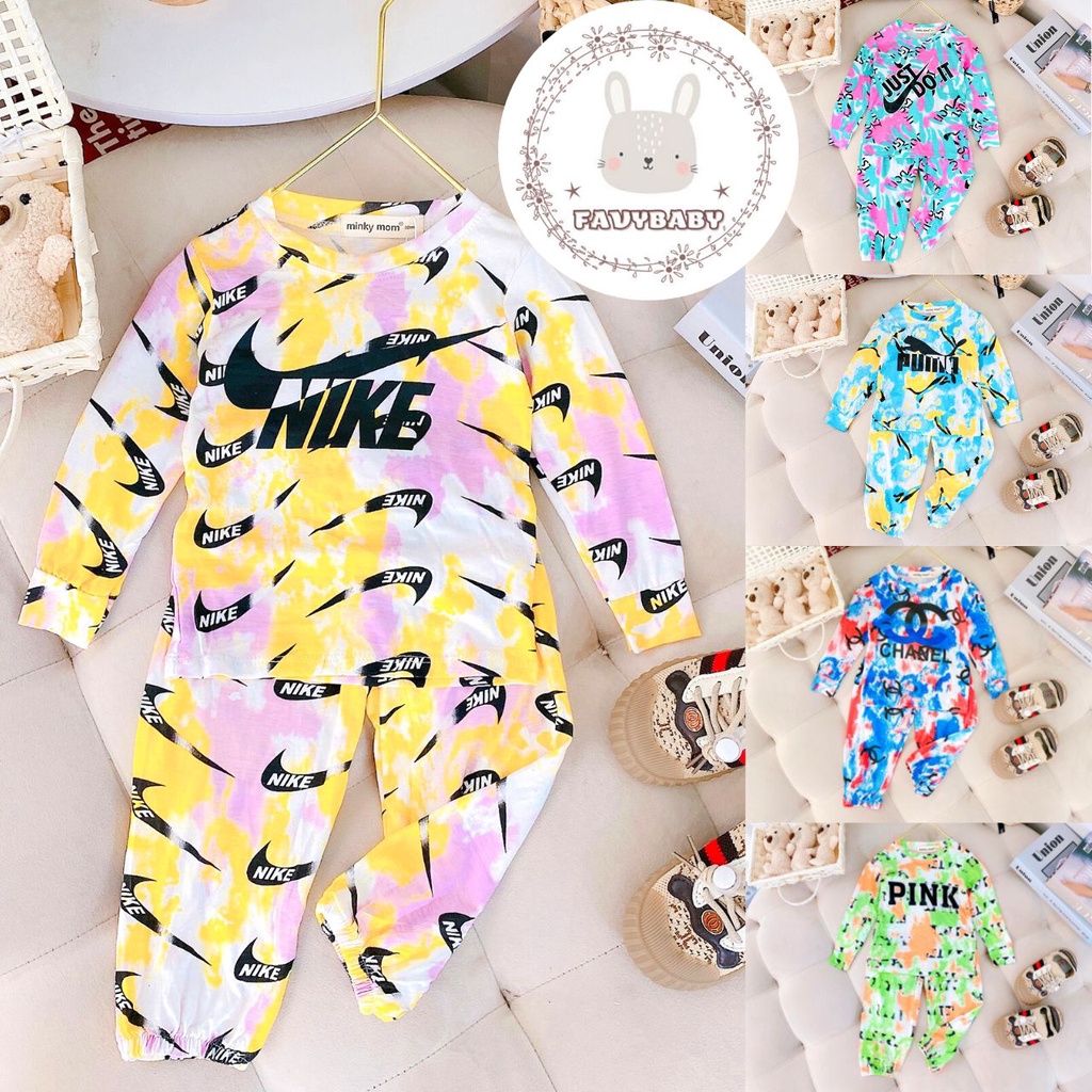 Bộ Dài Tay Quần Alibaba MINKY MOM Chính Hãng Bé Trai Bé Gái Thun Lạnh Thương Hiệu Sang Chảnh 0 1 2 3 4 5 Tuổi - Favybaby