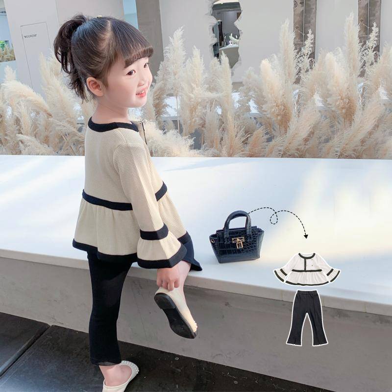 Set Đồ 5 Món Chất Cotton Dáng Rộng Phong Cách Hàn Quốc Thời Trang Xuân Thu Xinh Xắn Cho Bé Gái