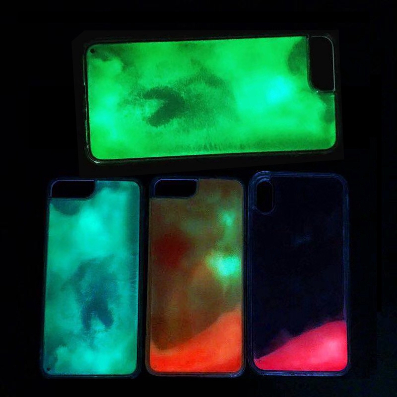 Ốp điện thoại cát neon dạ quang dành cho Samsung S10 S10 Lite S10 plus S9 plus Note 8