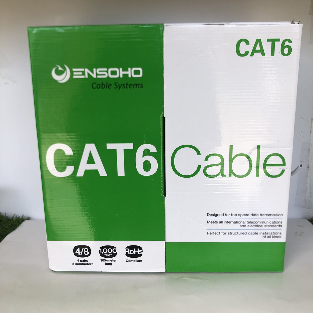 COMBO Dây Cáp Mạng Cat6 ENSOHO thường dùng Hệ Thống Mạng , Tòa Nhà kết lối Thiết Bị Mạng - Dây Cáp Mạng lan Chính Hãng