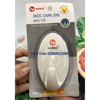 Móc dán tường Oval đại HPG177 - Móc treo quần áo dán tường bằng nhựa cao cấp HOFACO