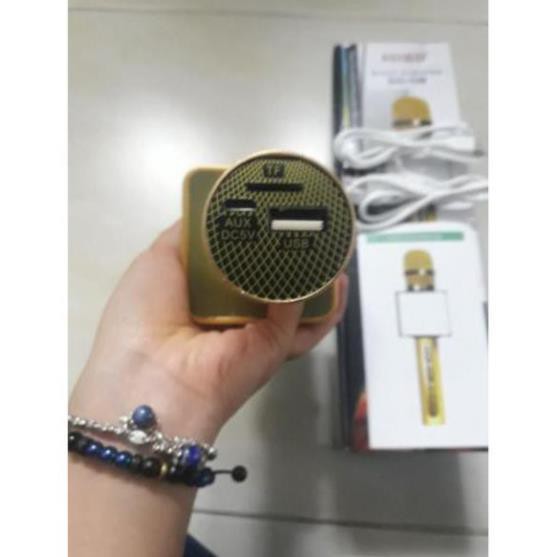 Micro karaoke bluetooth SD-08 Mic hát âm chuẩn giọng hay nhất- BH 6 Tháng