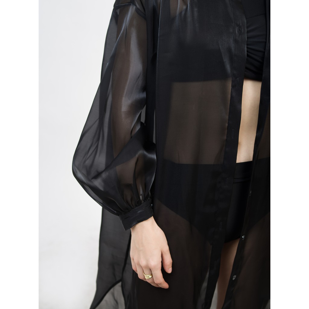 Là min - Áo Sơ Mi Trong Suốt Transparent Midi Shirtdress