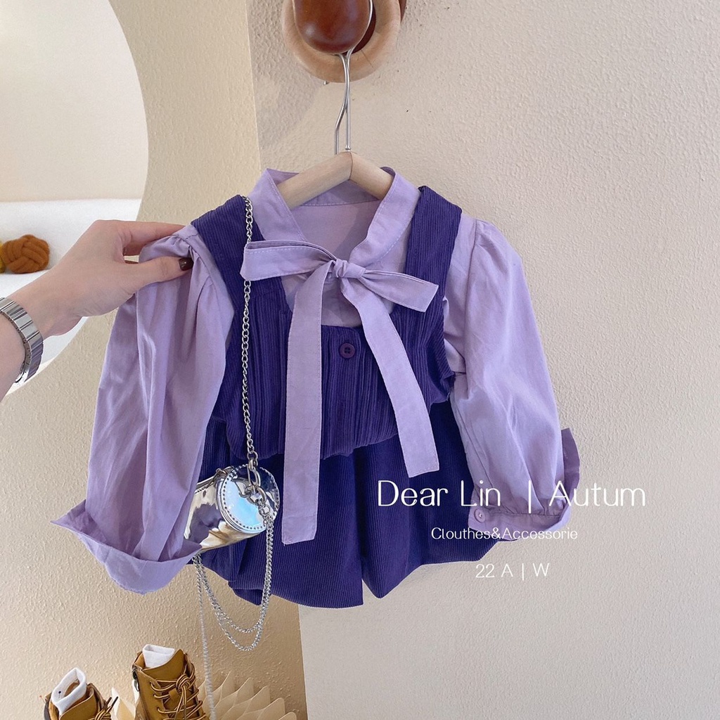 ✨Đốm✨ Set Đồ Thời Trang Mùa Thu 2022 Gồm Áo Ba Lỗ Và Quần Short Phong Cách Mới Cho Bé Gái
