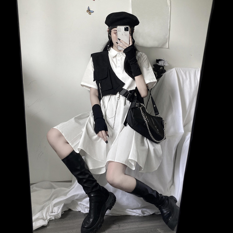 Đầm Polo Ngắn Tay Xinh Xắn Theo Phong Cách Retro Dành Cho Nữ 2020 | BigBuy360 - bigbuy360.vn