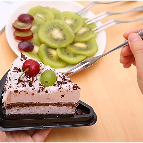 [Promos] 1 Nĩa Ăn Trái Cây / Nĩa Ăn Tráng Miệng / Cocktail Bằng Thép Không Gỉ Nhỏ Gọn