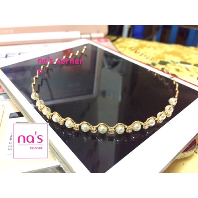 Cài tóc Bờm tóc băng đô ngọc trai giả nhân tạo loại đẹp