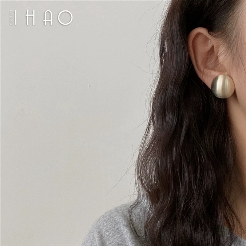 Khuyên tai trơn đơn giản phong cách hàn quốc - Bông tai tròn trơn