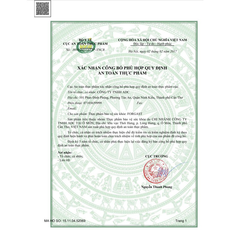 FORGAST ADC  - Hỗ trợ đau dạ dày, tá tràng