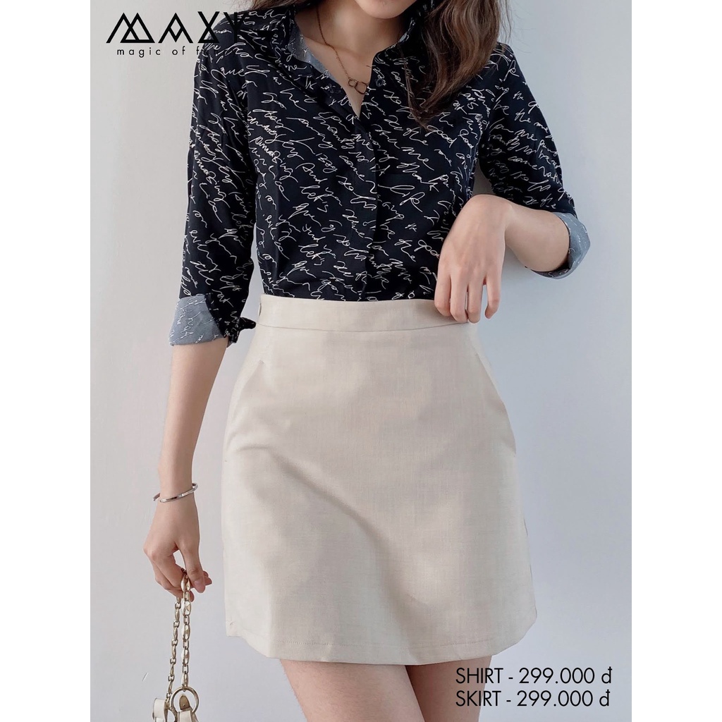 Áo sơ mi họa tiết chữ symbol shirt Maxy Workshop