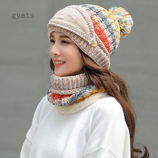 Set Mũ Len + Khăn Choàng Cổ Dạng Ống Cho Nam Và Nữ