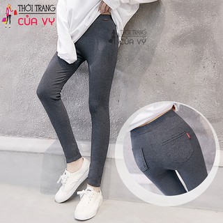 QUẦN THUN ÔM THỂ THAO LEGGING NỮ CAO CẤP MÀU XÁM ĐẬM
