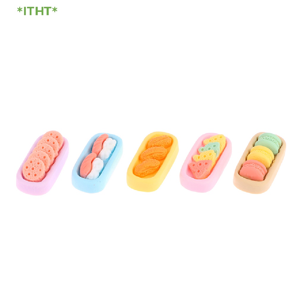 Bộ 6 Khay Đựng Bánh Mì / Sushi / Bánh Mì Tráng Miệng Mini Tỉ Lệ 1: 12 Trang Trí Nhà Búp Bê Mới