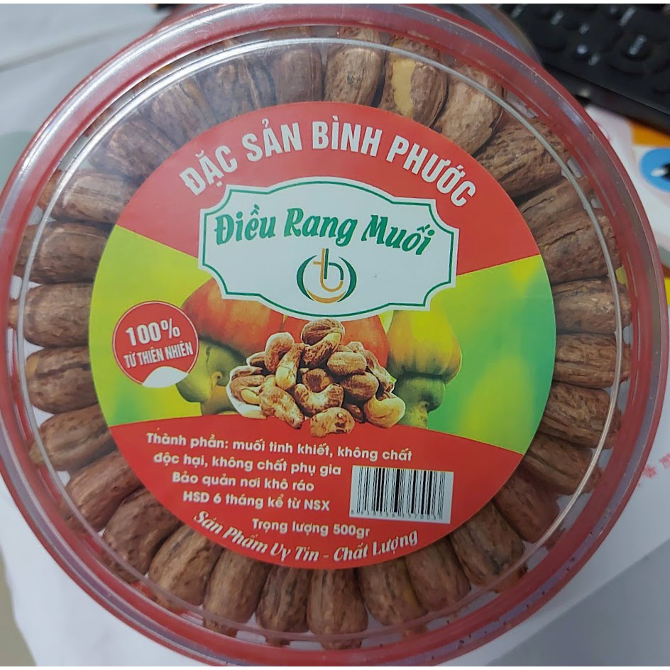 Hạt Điều Rang Muối Bình Phước 500gr, Điều A Cồ Cao Cấp, nguyên hạt, loại đặc biệt thơm ngon Loại 1