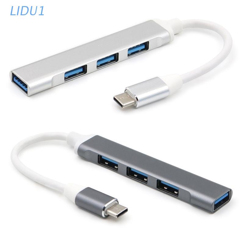 Bộ Chia 4 Cổng USB Type C Sang 3 Cổng USB 2.0 + USB 3.0 4 Cổng Cho Laptop