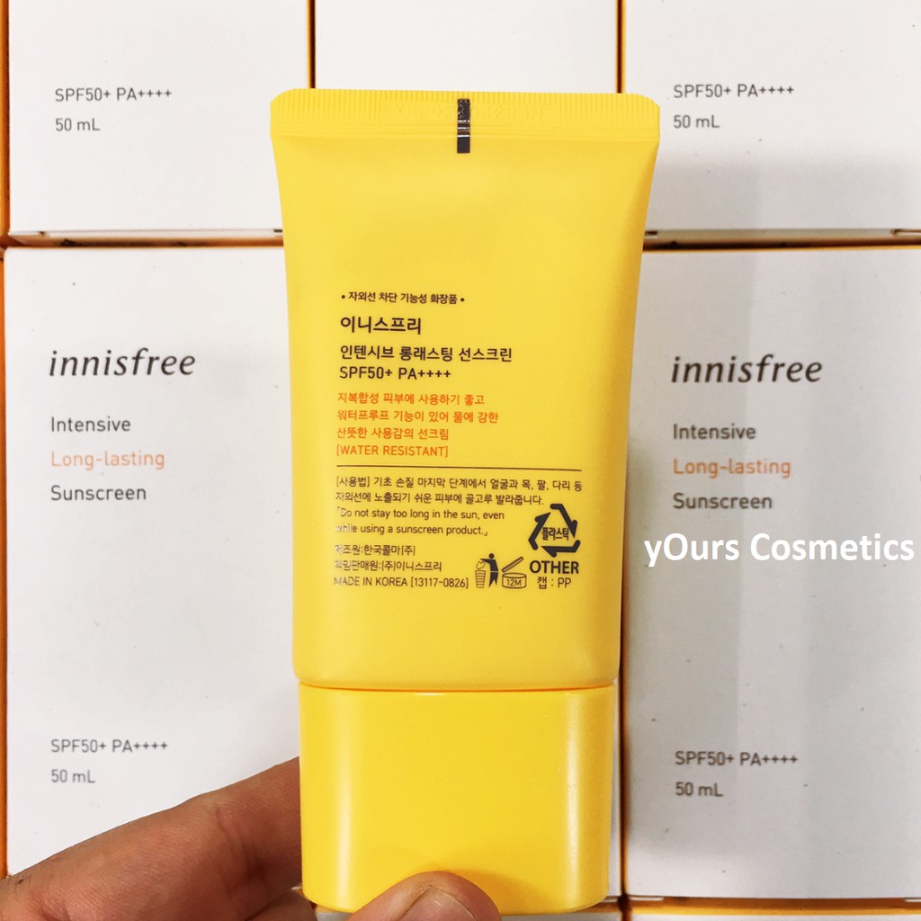 [Auth Hàn] Kem Chống Nắng Lâu Trôi Innisfree Long Lasting SPF50 PA++++ 50ml