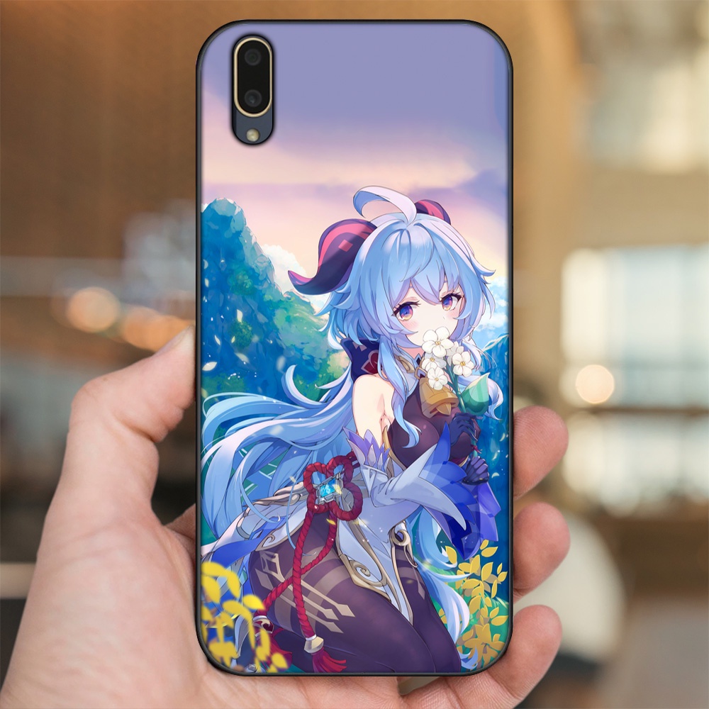 Ốp lưng Vivo V11 viền đen in hình Ganyu Genshin Impact