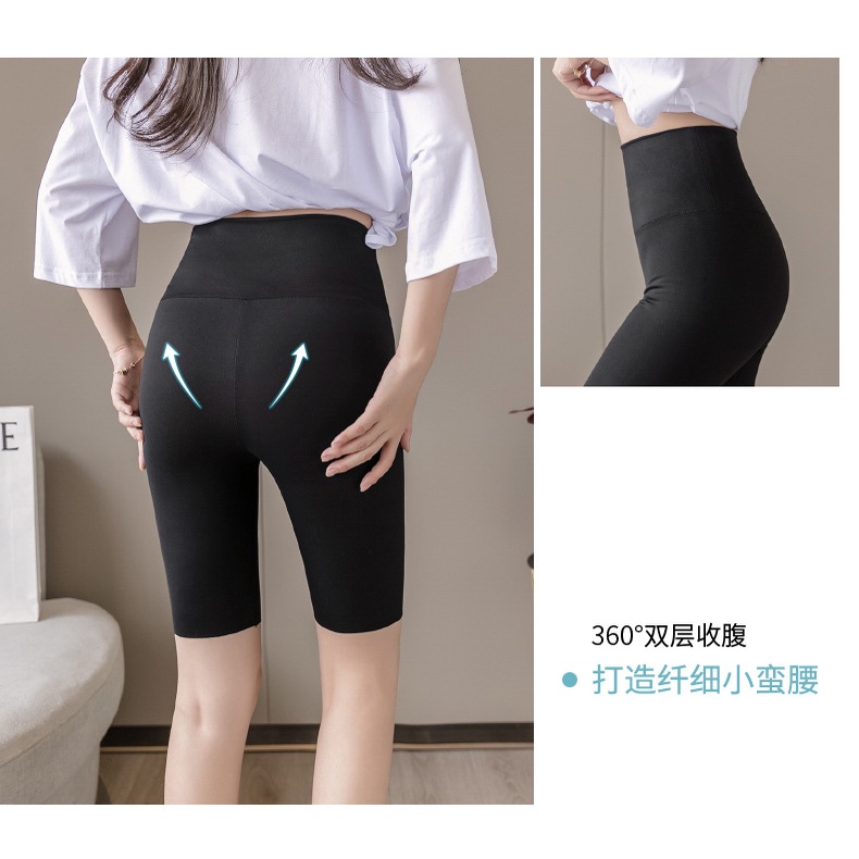 Quần short 5 tấc dáng ôm co giãn hợp thời trang tiện dụng khi tập yoga / đi xe đạp