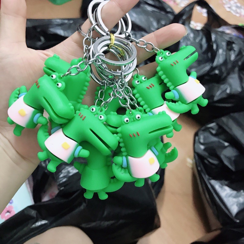 Sỉ 10 móc khoá nhựa dẻo không dây cao cấp