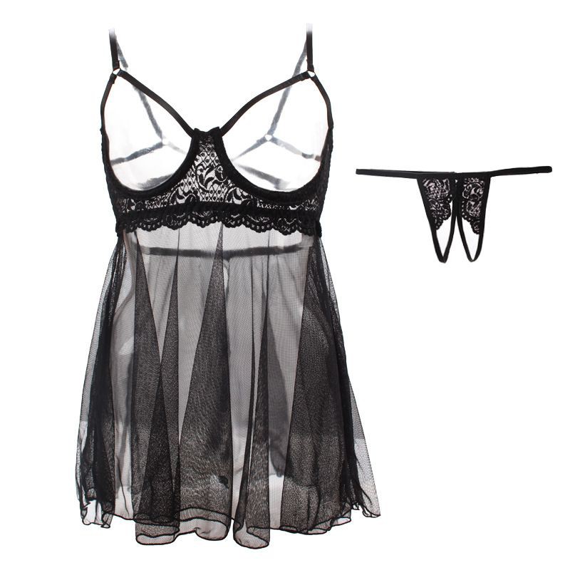 váy ngủ đầm ngủ ren trong suốt khoét ngực sexy gợi cảm | BigBuy360 - bigbuy360.vn