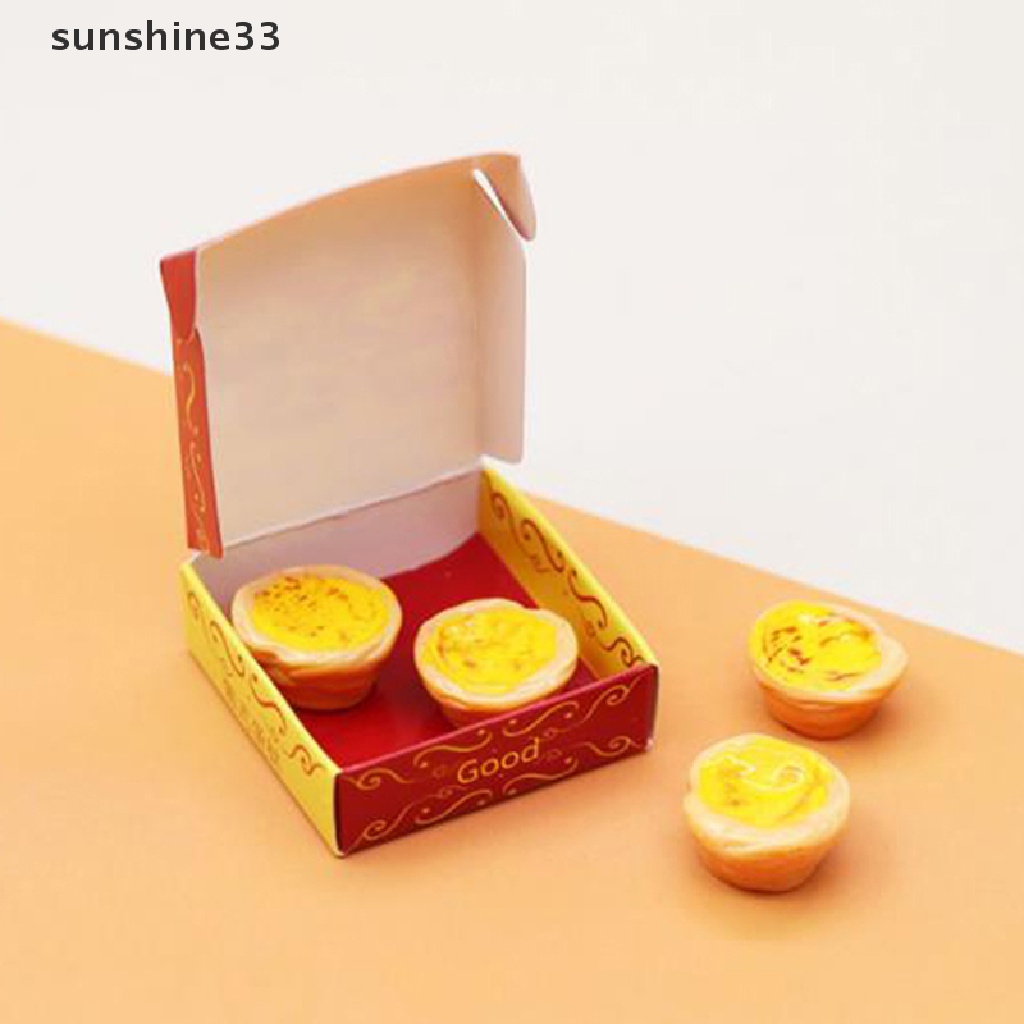 Set 2 Hộp Bánh Trứng Mini Tỉ Lệ 1: 12 Trang Trí Nhà Búp Bê