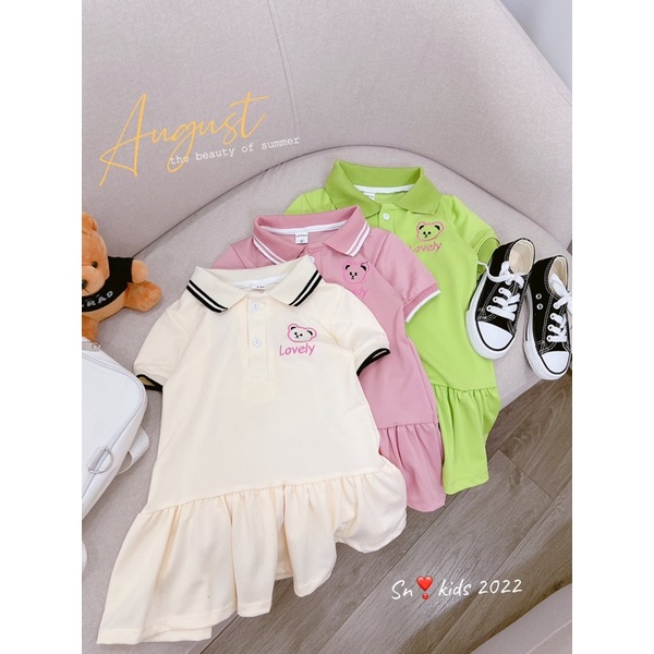 Váy Polo Lovely 3 Màu Cho Bé Gái 8-20kg