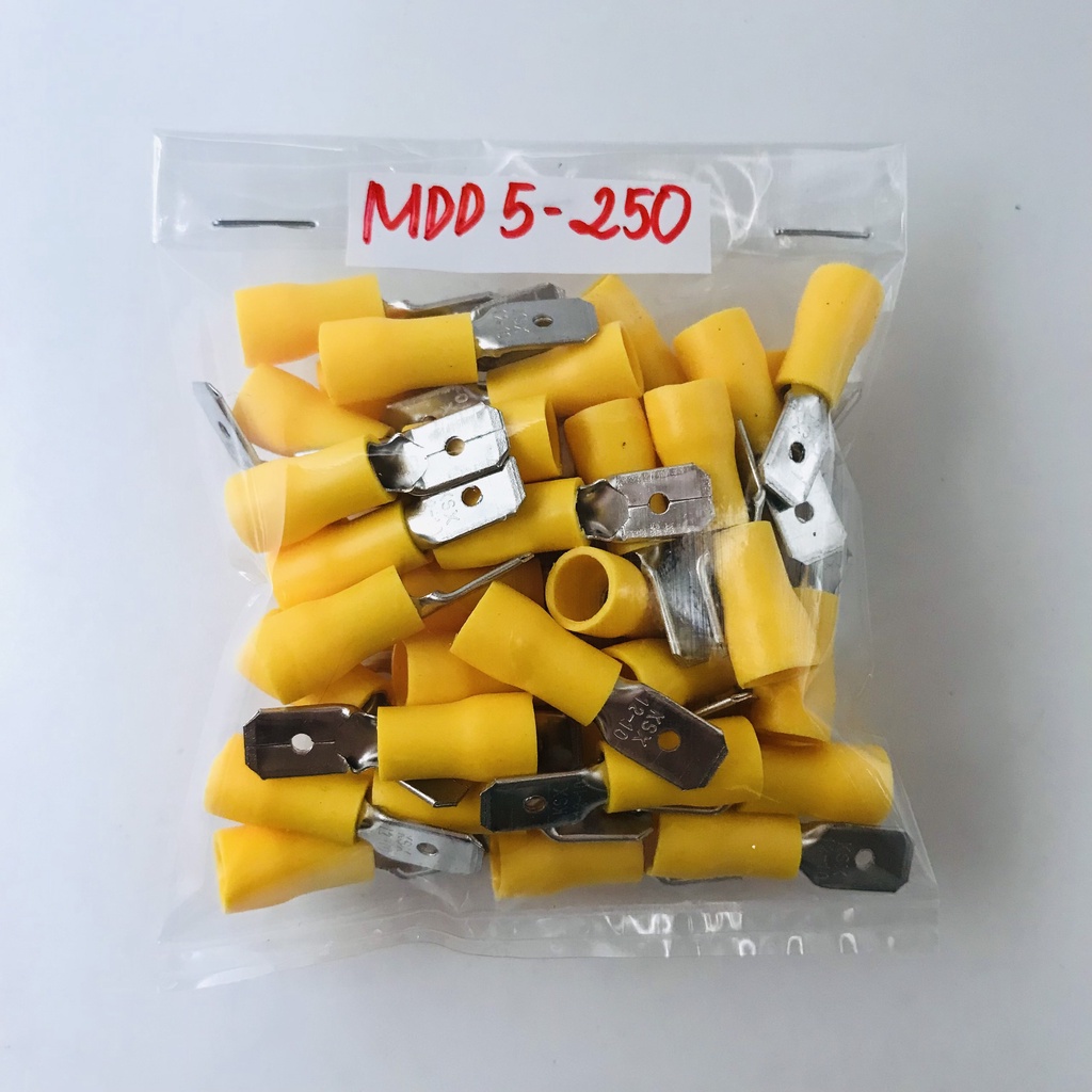 100 chiếc Đầu cos xe máy, đầu cos đồng, đầu cos 6.3mm