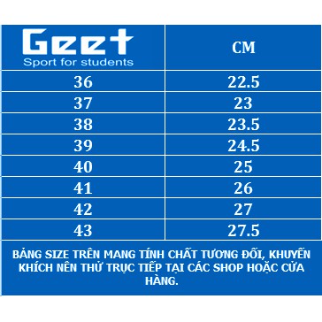 Giày GEET đá bóng sân cỏ nhân tạo màu xanh da 3 sọc trắng