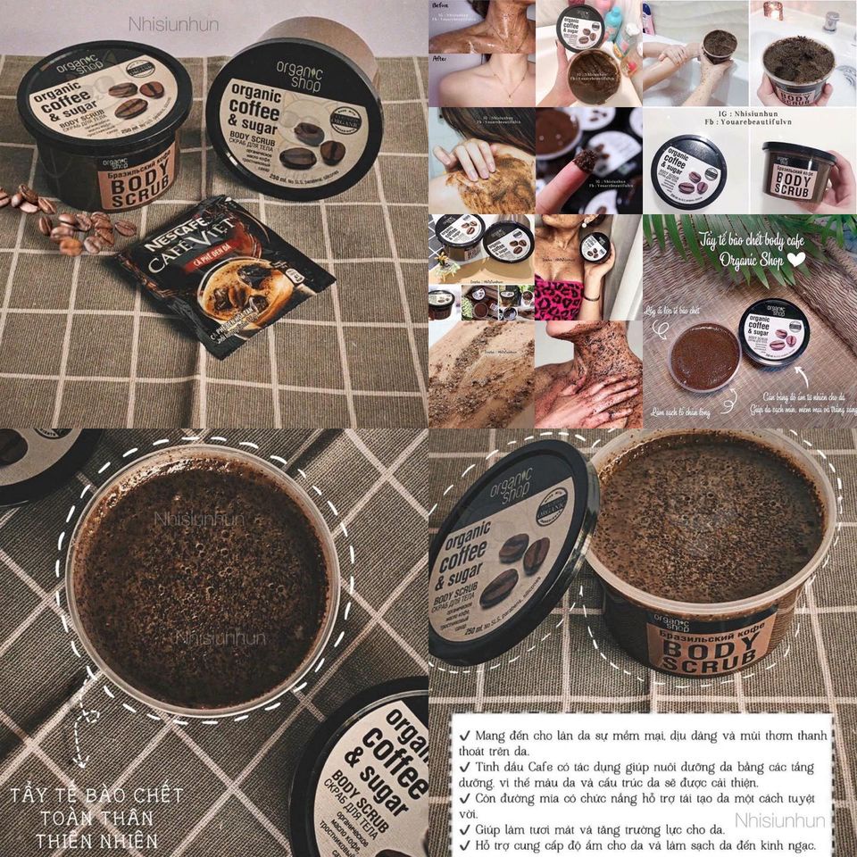 Tẩy tế bào chết Organic Shop Organic Coffee &amp; Sugar Body Scrub