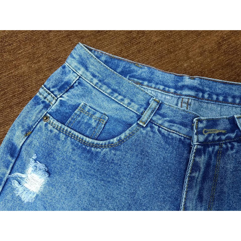 Quần Sọt Jean Nữ Mẫu Rách Tua Lai Có Size Đại