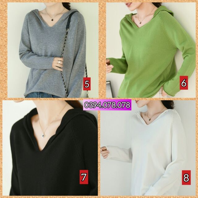 [SẴN lẻ size] - ÁO LEN CÓ MŨ HÀNG QUẢNG CHÂU LOẠI 1 | BigBuy360 - bigbuy360.vn