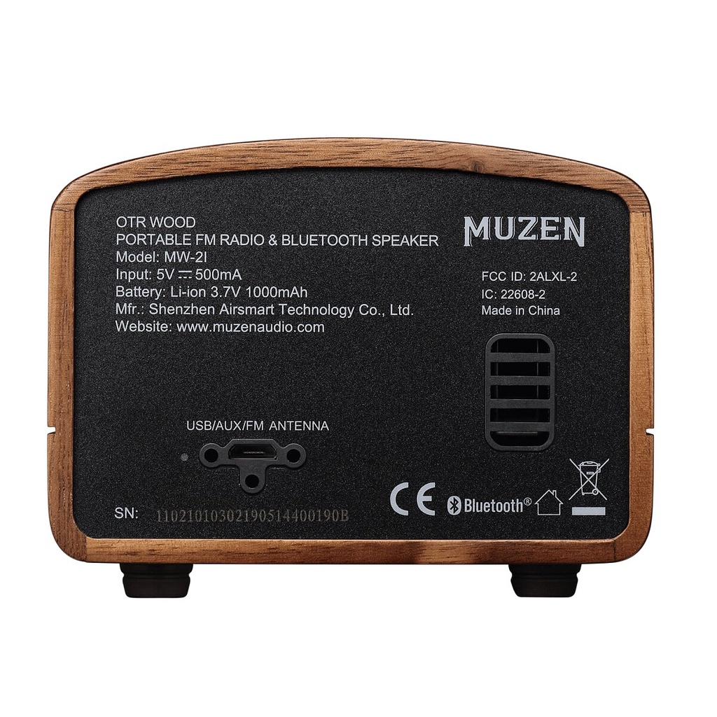 MUZEN MW-2 OTR Mini bằng gỗ Handmade Retro FM Radio Loa Bluetooth Món quà sáng tạo