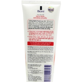 Sữa Rửa Mặt Biore Sạch Mụn Và Kháng Khuẩn 50g