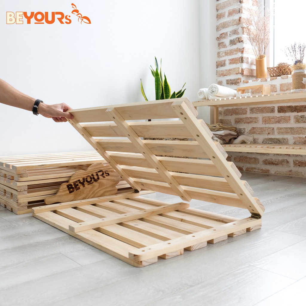 Giường Ngủ Pallet Gỗ Thông Minh BEYOURs Skinny Bed Nội Thất Kiểu Hàn Lắp Ráp