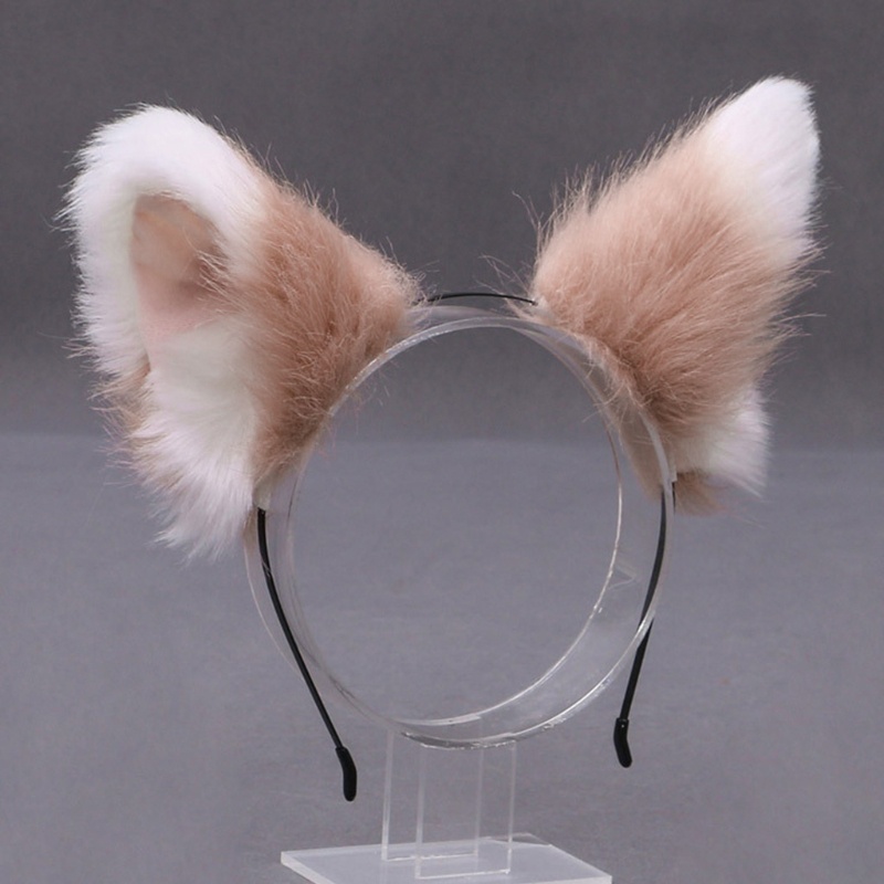 Cài tóc tai thú bằng lông phong cách lolita dễ thương cho nữ