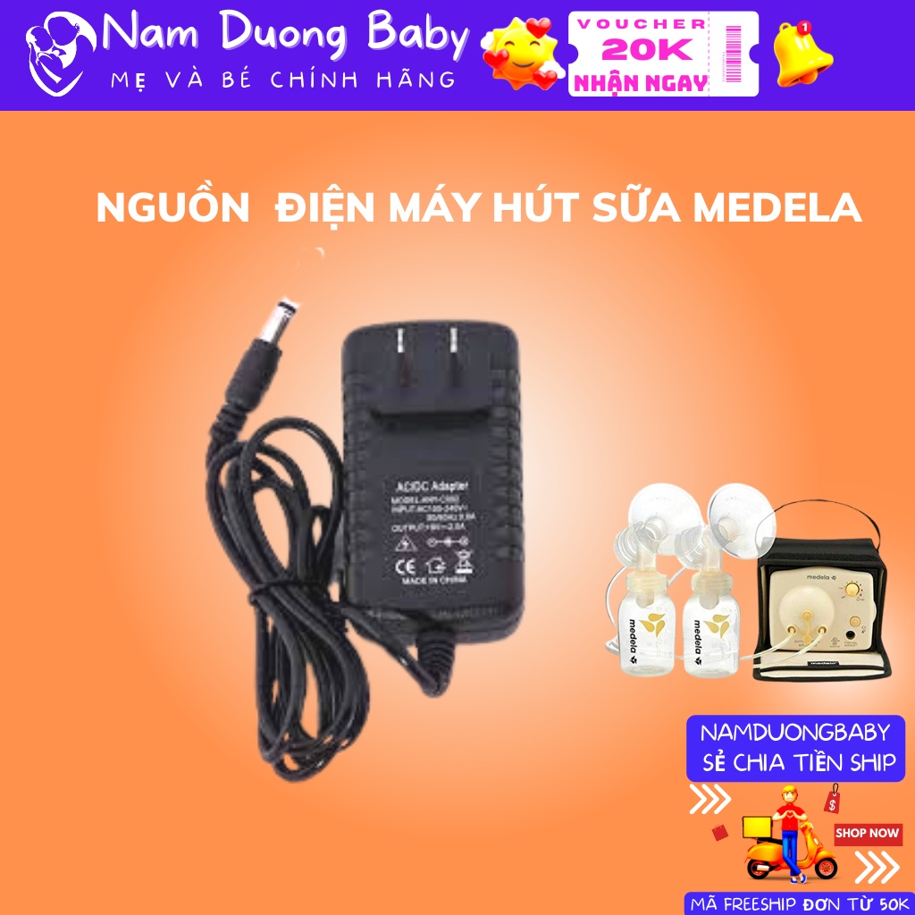 Nguồn điện, adapte máy hút sữa Medela 9V, 2A