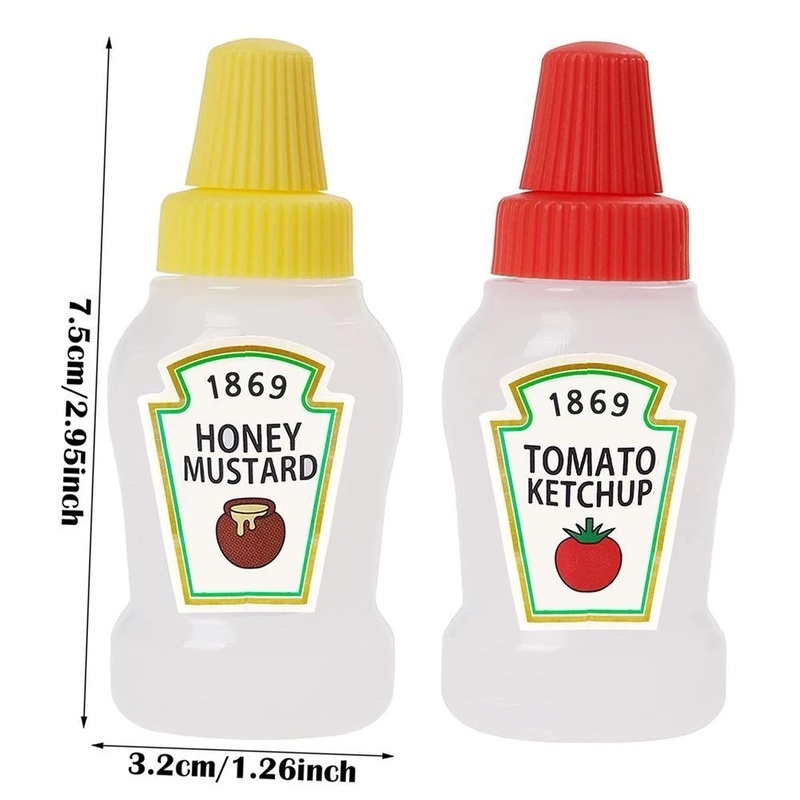 Set 2 Bình Đựng Nước Sốt Mini Dạng Bóp Tiện Dụng Cho Nhà Bếp
