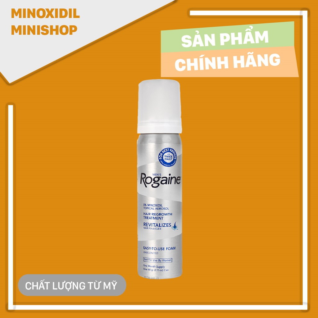 Minoxidil 5% Dạng Bọt Mọc Râu Tóc Rogaine Mỹ