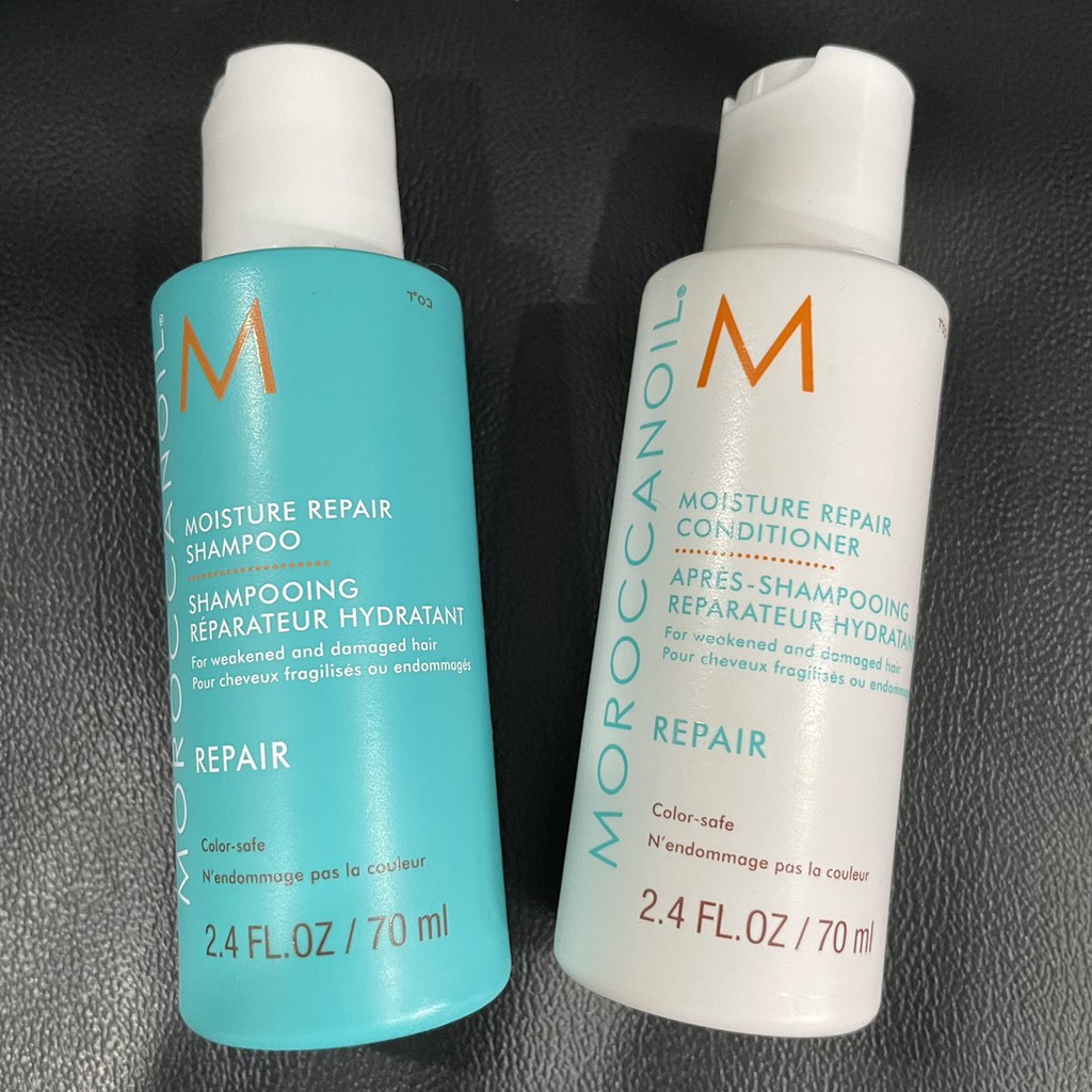 Combo Tinh dầu Moroccanoil dưỡng phục hồi tóc 100ml và gội xả Moroccanoil dưỡng ẩm (phục hồi) 70mlx2