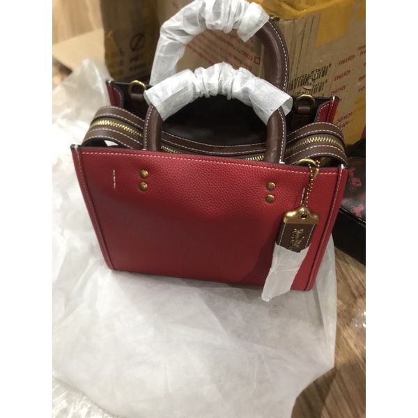 Túi công sở coach Size 25 màu đỏ