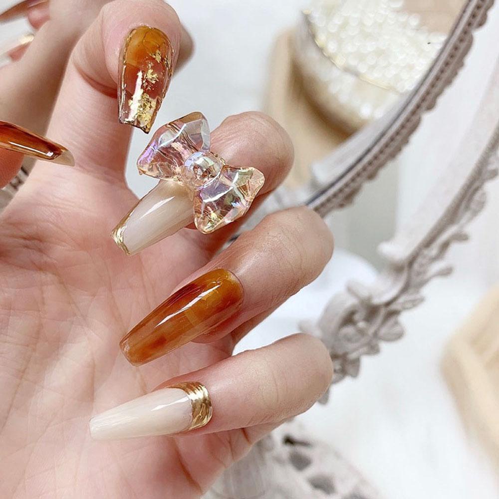 Set 3 Phụ Kiện Trang Trí Móng Tay Hình Nơ Cực Quang DIY|Trang Sức Vòng Cổ