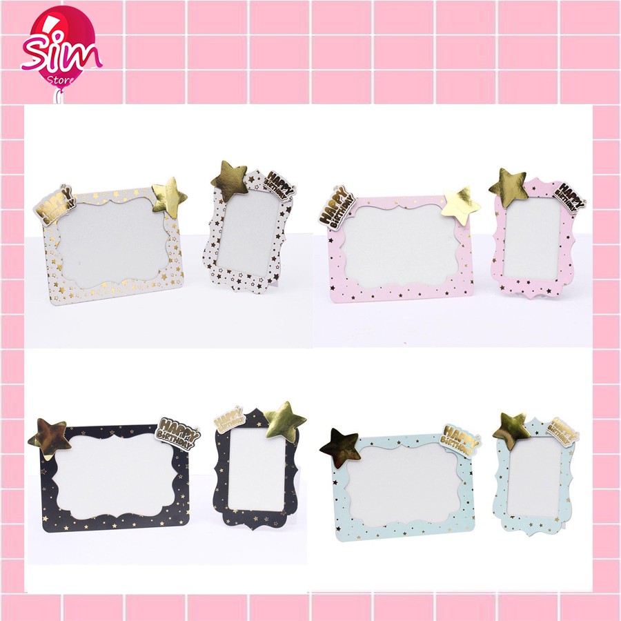 Khung Hình Ép Kim Để Bàn, Khung Hình Giấy Cứng, Khung Hình Format Để Bàn, Khung Hình Để Trang Trí Bàn Tiệc Sinh Nhật