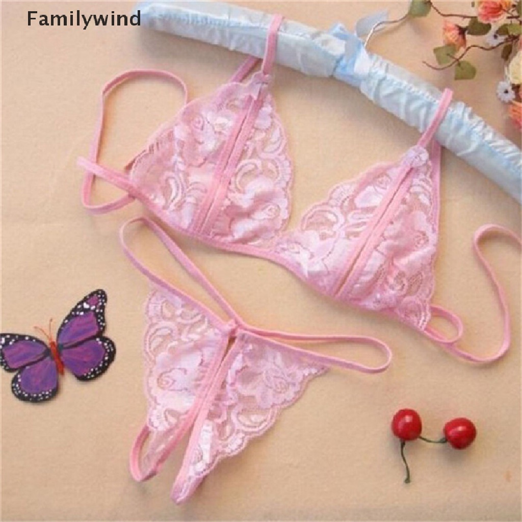 Set đồ lót áo ngực ren + quần lọt khe gợi cảm cho nữ