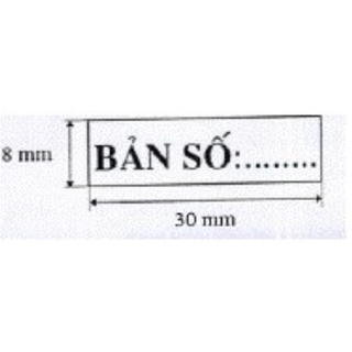 Con dấu BẢN SỐ (Chuẩn thông tư 24 Bộ Công An)