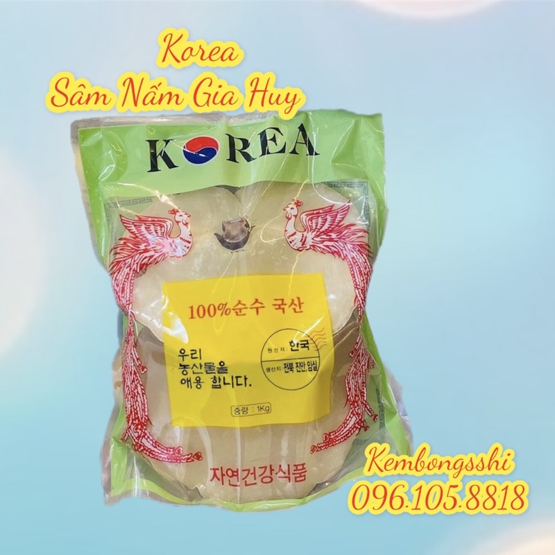 Nấm Linh Chi Vàng Túi Xanh Hàn Quốc, túi 1kg