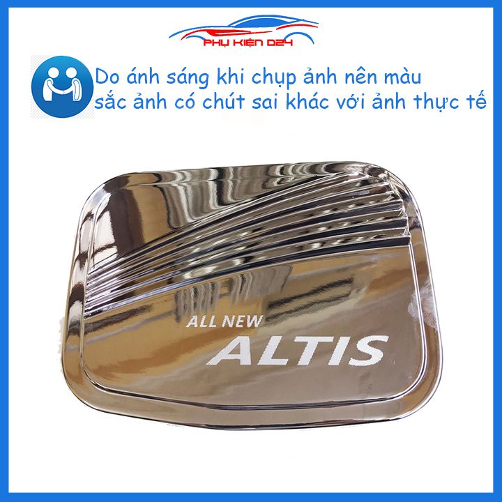 Ốp nắp bình xăng Altis 2016-2017-2018-2019-2020 mạ crom chống trầy trang trí ô tô