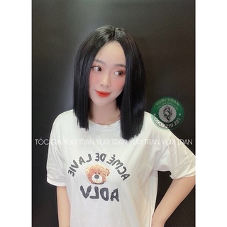 TÓC GIẢ SIÊU DA ĐẦU YURI TRAN [ảnh thật] dáng vic thẳng màu đen nguyên bản siêu hot-> tặng kèm lưới trùm xịn