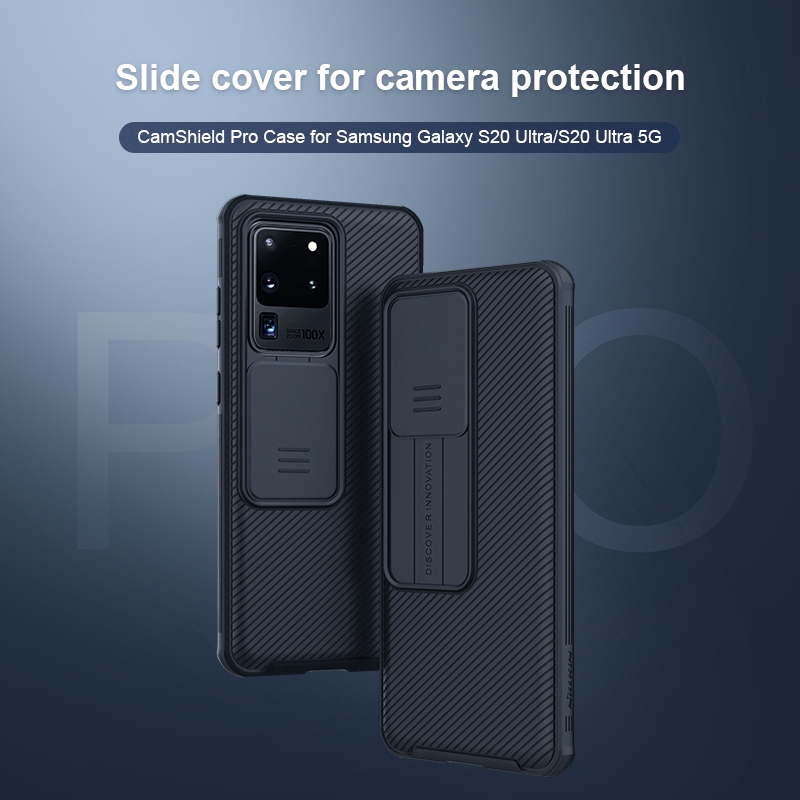 Ốp điện thoại NILLKIN cứng nắp trượt bảo vệ camera dành cho Samsung Galaxy S20 Ultra 5G