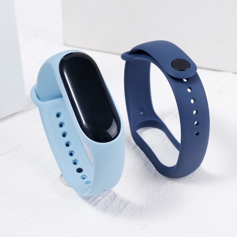 Dây Đeo Thay Thế Chất Liệu Silicon Màu Trơn Cho Xiaomi Mi Band 7