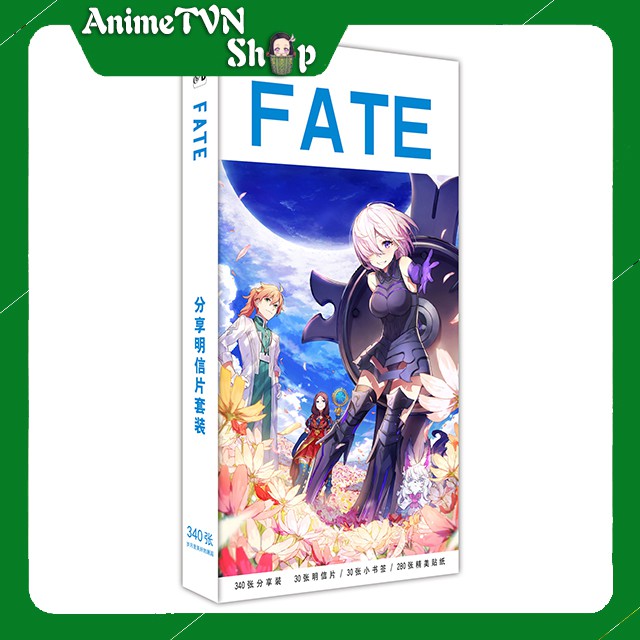 Hộp Postcard Bưu thiếp (Trọn bộ 340 Hình có Sticker) Anime/Manga Fate Cuộc Chiến Chén Thánh